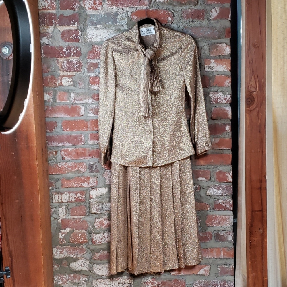 Adolfo Vintage Gucci esque skirt set